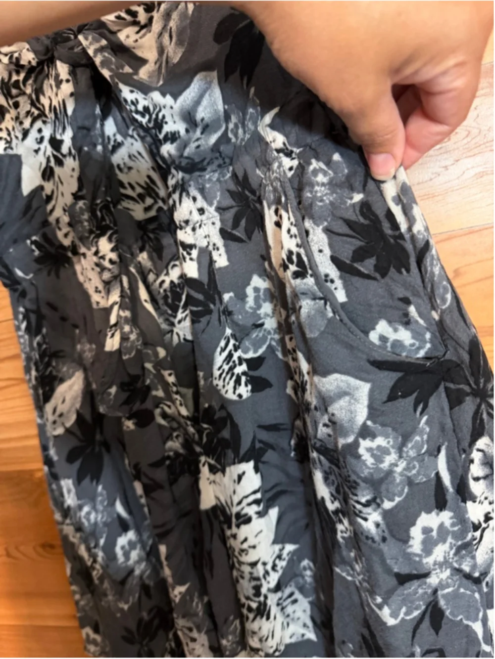 Free People Part Time Lover Gray Floral Cut Out Dress Womens 8